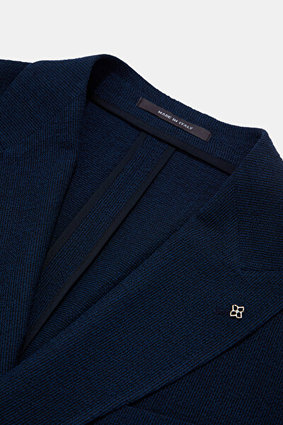 NAVY BLUE SURPLICE NECKLINE (CROSS-OVER NECKLINE) JACKET 8