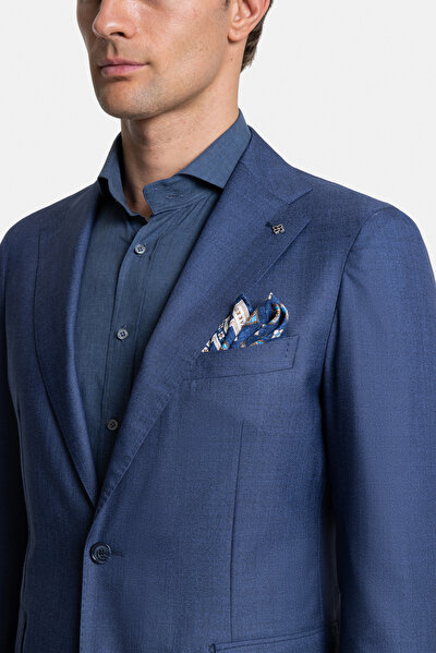 NAVY BLUE WOOL/SILK SUIT 4