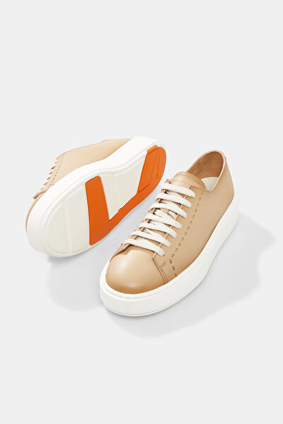 BEJ DERİ SNEAKER 5
