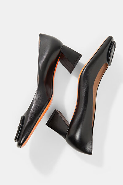 BLACK LEATHER SHOES 5