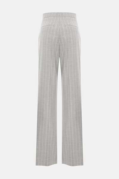 GRİ ÇİZGİLİ BOL PAÇA PANTOLON 5