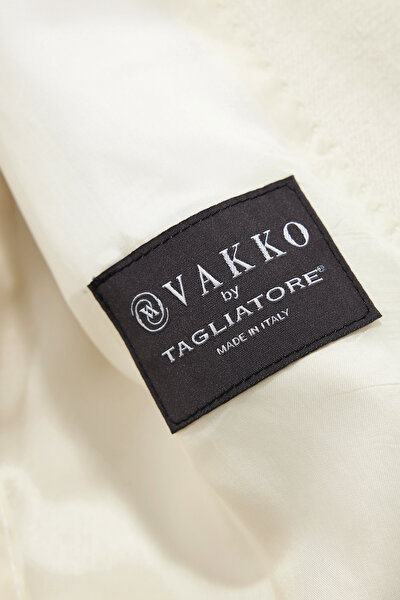 CREAM SURPLICE NECKLINE (CROSS-OVER NECKLINE) JACKET 10