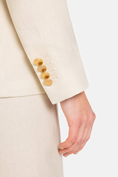 CREAM SURPLICE NECKLINE (CROSS-OVER NECKLINE) JACKET 4