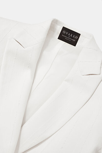 ECRU SURPLICE NECKLINE (CROSS-OVER NECKLINE) JACKET 8