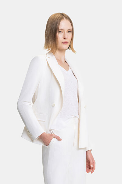 ECRU SURPLICE NECKLINE (CROSS-OVER NECKLINE) JACKET 3