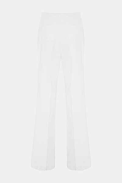 ECRU WIDE LEG TROUSERS 5