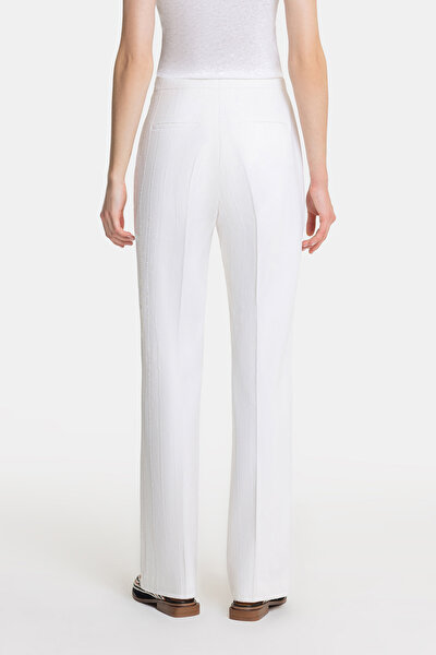 ECRU WIDE LEG TROUSERS 3