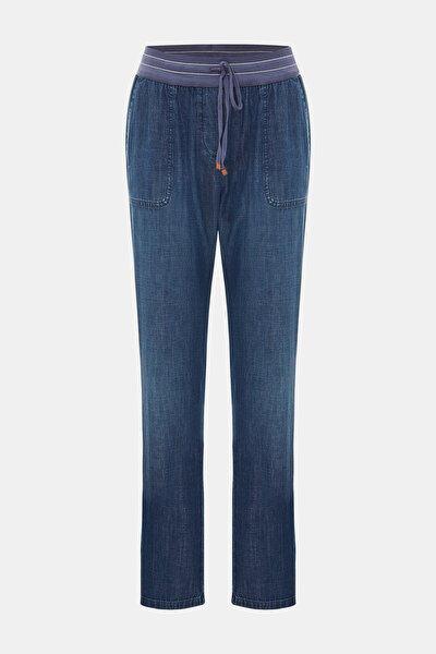 NAVY BLUE SKINNY LEG TROUSERS 5