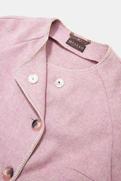PINK BASIC / ROUND NECKLINE JACKET 10