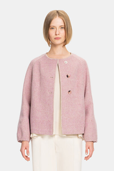 PINK BASIC / ROUND NECKLINE JACKET 5