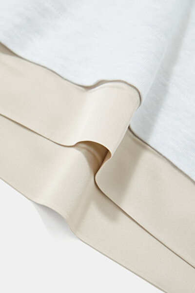 BEIGE V NECK SHORT SLEEVE TSHIRT 8