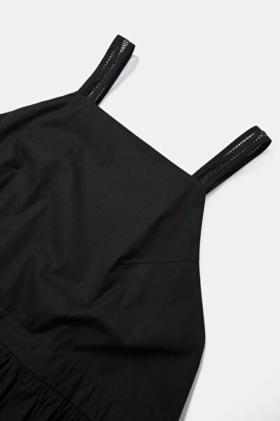 BLACK SLEEVELESS SUSPENDER DRESS 8