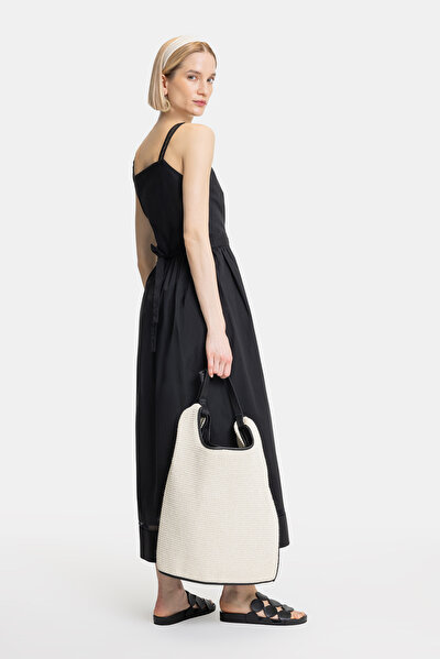 BLACK SLEEVELESS SUSPENDER DRESS 3