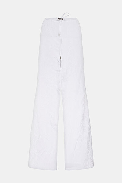 WHITE STRAIGHT CUT TROUSERS 5