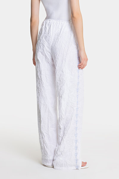 WHITE STRAIGHT CUT TROUSERS 4