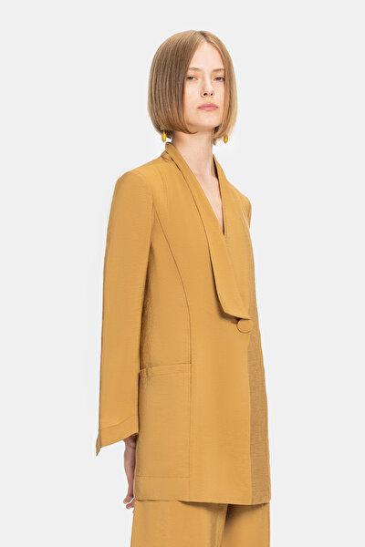 CAMEL SHAWL COLLAR JACKET 4