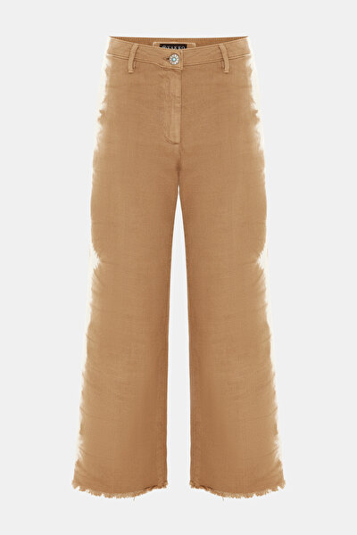 ECRU BATIK WIDE LEG TROUSERS 4