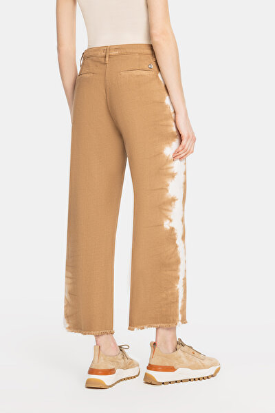 ECRU BATIK WIDE LEG TROUSERS 3