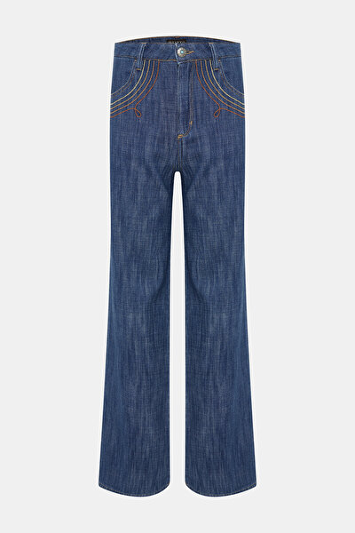 LACİVERT DÜZ KESİM JEAN PANTOLON 5