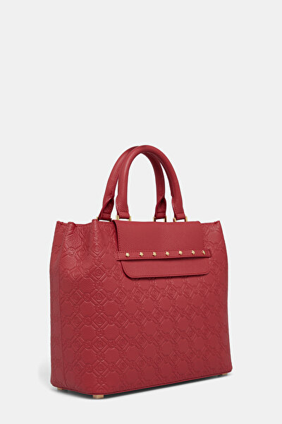 KIRMIZI MONOGRAM DERİ ÇANTA 3