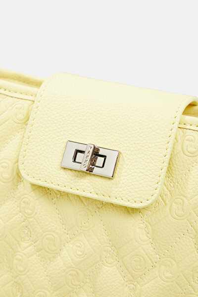 YELLOW MONOGRAM LEATHER BAG 5