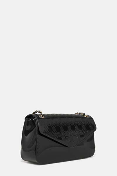 BLACK MONOGRAM LEATHER BAG 3