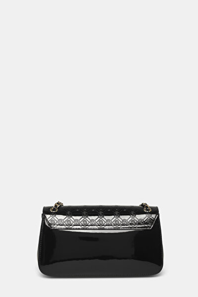 BLACK MONOGRAM LEATHER BAG 4