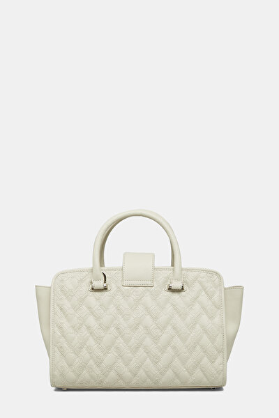 ECRU MONOGRAM LEATHER BAG 4
