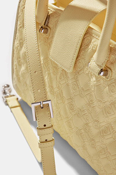 YELLOW MONOGRAM LEATHER BAG 5
