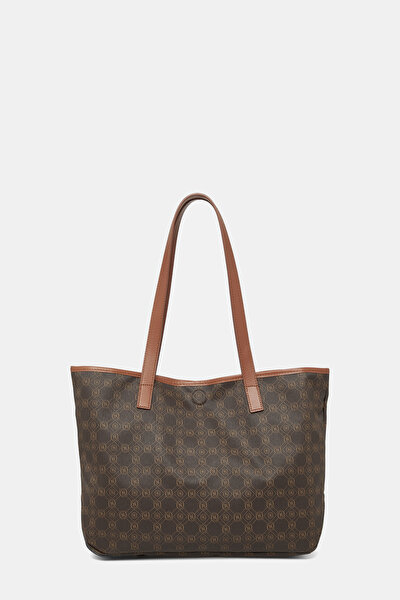 TAN MONOGRAM BAG 4