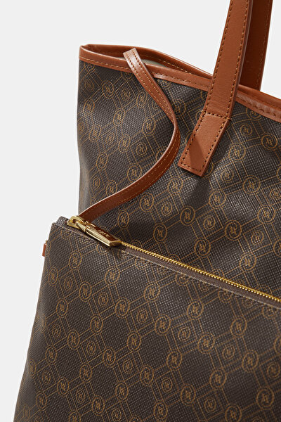 TAN MONOGRAM BAG 5
