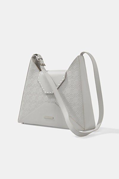 WHITE MONOGRAM LEATHER BAG 5
