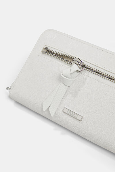 WHITE MONOGRAM WALLET 5