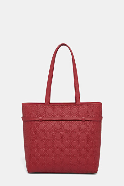 RED MONOGRAM LEATHER BAG 3