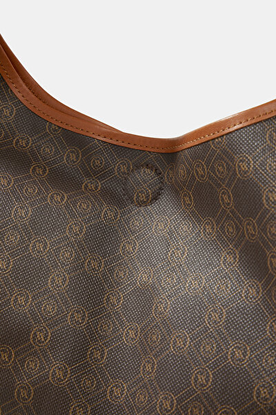 TAN MONOGRAM BAG 5