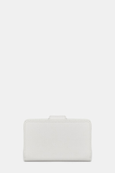 WHITE MONOGRAM WALLET 3
