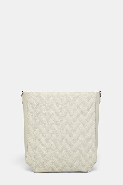 ECRU MONOGRAM LEATHER BAG 4