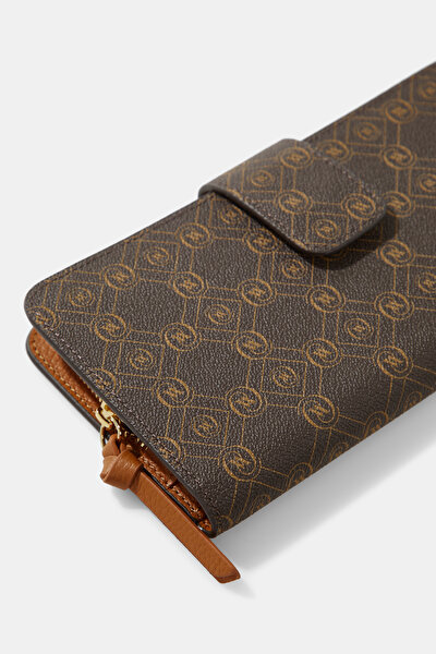 TAN MONOGRAM WALLET 4