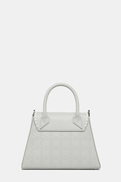 WHITE MONOGRAM LEATHER BAG 4