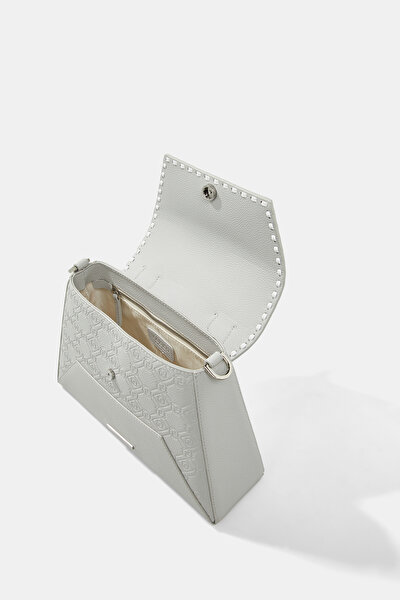 WHITE MONOGRAM LEATHER BAG 8