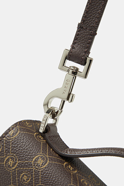 BEIGE MONOGRAM LEATHER BAG 5