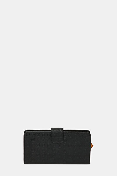 BLACK MONOGRAM WALLET 3