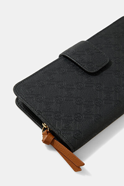 BLACK MONOGRAM WALLET 4