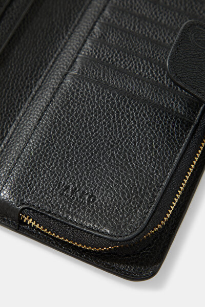 BLACK MONOGRAM WALLET 5