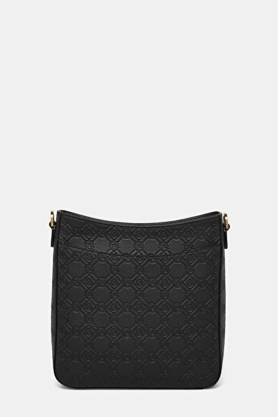 BLACK MONOGRAM LEATHER BAG 4