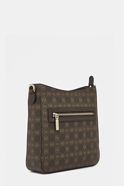 BEIGE MONOGRAM LEATHER BAG 3