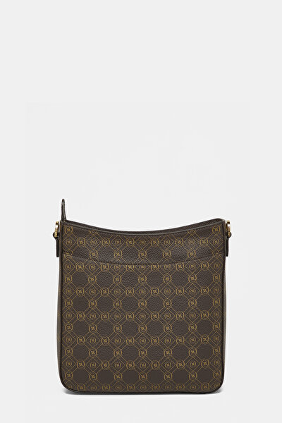 BEIGE MONOGRAM LEATHER BAG 4