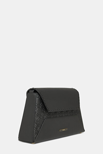 BLACK MONOGRAM LEATHER BAG 3