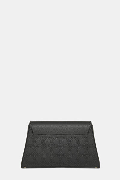 BLACK MONOGRAM LEATHER BAG 4