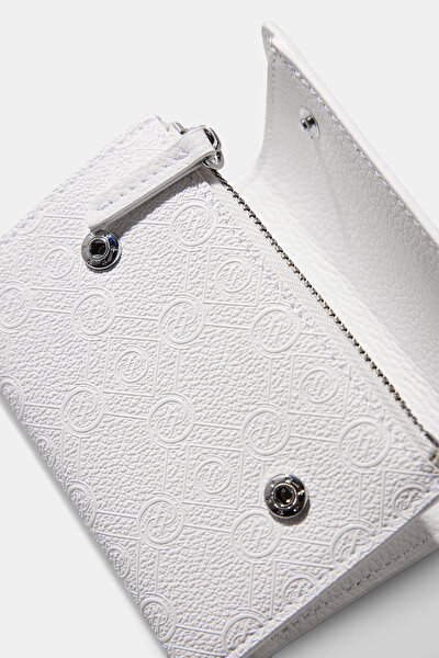 WHITE MONOGRAM WALLET 5